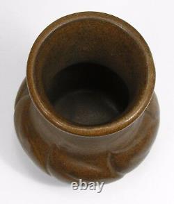 Van Briggle Pottery 1917 vase shape 730 Arts & Crafts matte two-tone brown