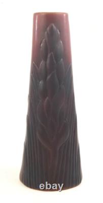 Van Briggle Pottery Arts & Crafts 14 Yucca Vase, Mulberry Red