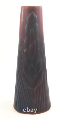 Van Briggle Pottery Arts & Crafts 14 Yucca Vase, Mulberry Red
