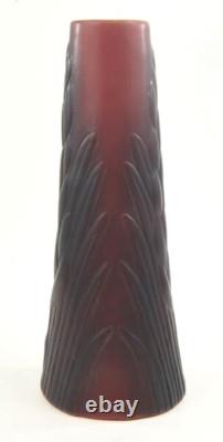 Van Briggle Pottery Arts & Crafts 14 Yucca Vase, Mulberry Red