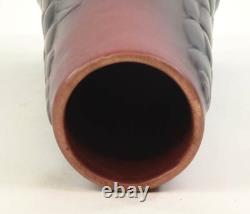 Van Briggle Pottery Arts & Crafts 14 Yucca Vase, Mulberry Red