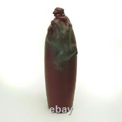 Van Briggle Pottery climbing bears vase 20s shape 244 Arts & Crafts mulberry red