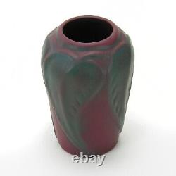Van Briggle Pottery early mulberry leaf vase 1920's mark Arts & Crafts