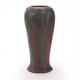 Van Briggle Pottery Mulberry Red 10 Flower & Leaf Vase Arts & Crafts