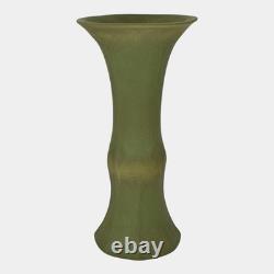 Van Briggle c1907 Vintage Arts And Crafts Pottery Matte Green Tall Vase 448