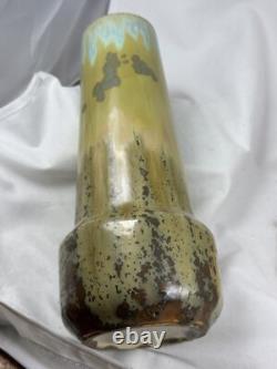 Vase Fulper Style by Pierrefonds Crystalline Glaze c. 1910 Arts n Crafts Tall