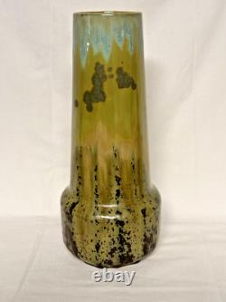 Vase Fulper Style by Pierrefonds Crystalline Glaze c. 1910 Arts n Crafts Tall