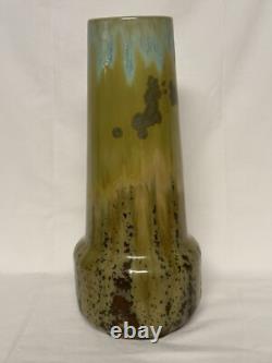 Vase Fulper Style by Pierrefonds Crystalline Glaze c. 1910 Arts n Crafts Tall