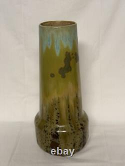 Vase Fulper Style by Pierrefonds Crystalline Glaze c. 1910 Arts n Crafts Tall