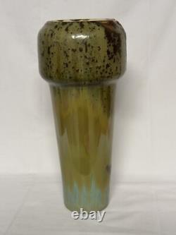 Vase Fulper Style by Pierrefonds Crystalline Glaze c. 1910 Arts n Crafts Tall