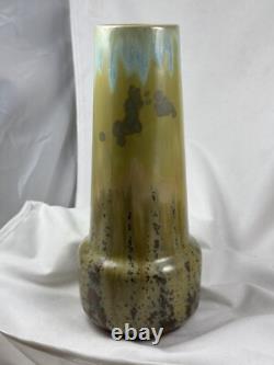 Vase Fulper Style by Pierrefonds Crystalline Glaze c. 1910 Arts n Crafts Tall