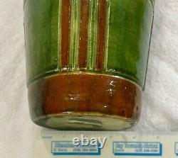 Vintage 1910-20 era 12 BELGIUM ARTS & CRAFTS MAJOLICA Art Pottery Vase