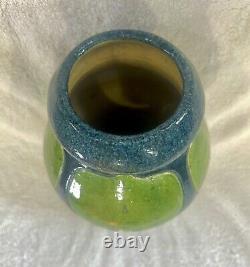 Vintage 1910-20 era 12 BELGIUM ARTS & CRAFTS MAJOLICA Art Pottery Vase