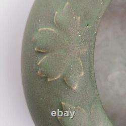 Vintage 1915 Rookwood Maple Leaf Bowl #2156 w Gorgeous Green/ Pink Matte Glaze