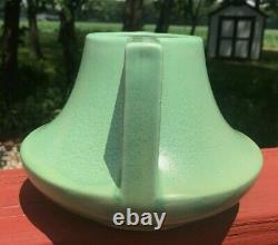 Vintage 1920s Haeger EVE Arts & Crafts Deco Matte Green Pottery Vase Teco Style
