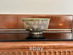 Vintage 1940s Pewabic Pottery Bowl Detroit Arts & Crafts Ceramic 7 Diameter