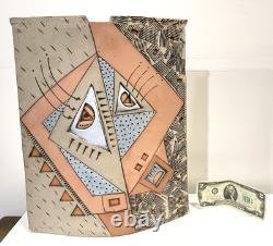 Vintage 1980s Large Art Pottery Vase Signed