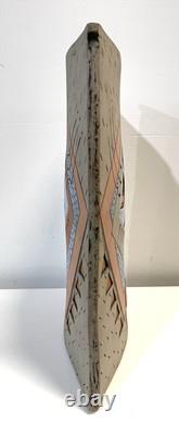 Vintage 1980s Large Art Pottery Vase Signed