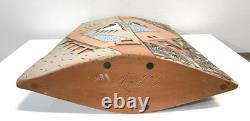 Vintage 1980s Large Art Pottery Vase Signed