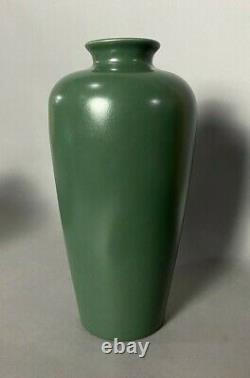 Vintage Antique Mission Arts & Crafts Style Matte Green Art Pottery 12 Vase