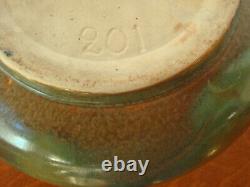 Vintage Antique Red Wing Art Pottery Vase Nokomis Arts & Crafts Green WOW GLAZE