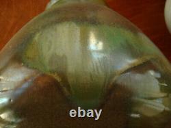 Vintage Antique Red Wing Art Pottery Vase Nokomis Arts & Crafts Green WOW GLAZE