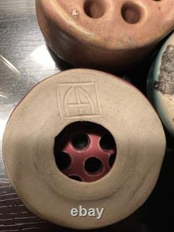 Vintage Art Pottery Flower Frogs Lot of 3 2 Van Briggle + Mission Arts & Craft