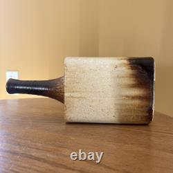 Vintage Art Pottery Long Bottle Neck Vase Artist Signed 1978 -Daniel Cassiet