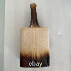 Vintage Art Pottery Long Bottle Neck Vase Artist Signed 1978 -Daniel Cassiet