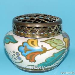 Vintage Art-crafts Gouda Zuid-holland Dutch Folk Art Deco Flower Frog Vase