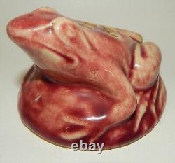 Vintage Arts Crafts Art Pottery Flower Frog Holder