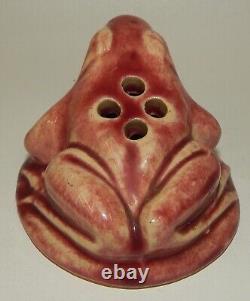 Vintage Arts Crafts Art Pottery Flower Frog Holder