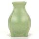 Vintage Arts & Crafts Early Haeger Green Geranium 5 1/2 Buttressed Vase C1920s