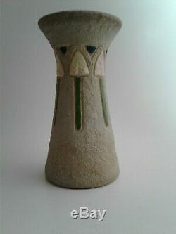 Vintage Arts & Crafts Period Roseville MOSTIQUE Pottery Vase 8 x 4