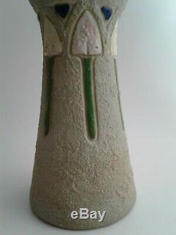 Vintage Arts & Crafts Period Roseville MOSTIQUE Pottery Vase 8 x 4