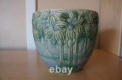 Vintage Arts & Crafts Roseville Pottery Vista Forest Jardiniere 589-10 Excellent