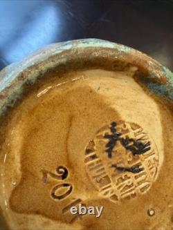 Vintage Arts & Crafts Thulin Belgium Studio Art Pottery Vase Green And Brown