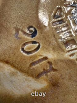 Vintage Arts & Crafts Thulin Belgium Studio Art Pottery Vase Green And Brown