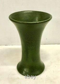 Vintage Arts & Crafts Vase Matte Green