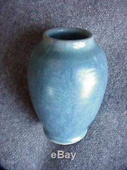 Vintage Arts & Crafts Vintage Upchurch Matte Blue Cabinet Vase