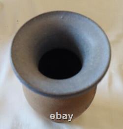 Vintage Arts and Crafts sgn Pottery Vase. Tree Mofif Stonewear stoneware salt