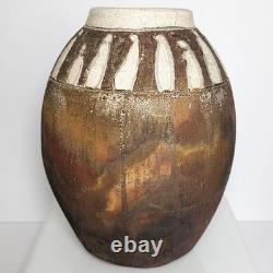 Vintage Collection of 4pcs Raku Fired Art Pottery Artisan Signed Various Sizes