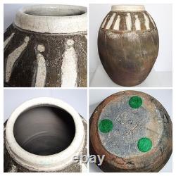 Vintage Collection of 4pcs Raku Fired Art Pottery Artisan Signed Various Sizes
