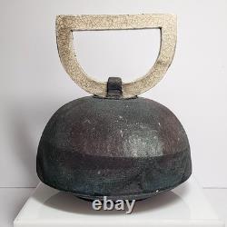 Vintage Collection of 4pcs Raku Fired Art Pottery Artisan Signed Various Sizes