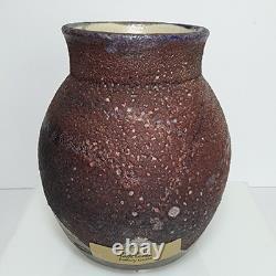 Vintage Collection of 4pcs Raku Fired Art Pottery Artisan Signed Various Sizes