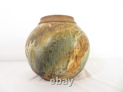 Vintage EUGENE JOHNSON 12 STUDIO ART POTTERY Stoneware PLANTER POT / VASE MCM