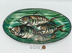 Vintage Early Mid Century Jobi JoBi Larger Platter Casserole Fish Hand Crafted