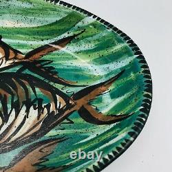 Vintage Early Mid Century Jobi JoBi Larger Platter Casserole Fish Hand Crafted