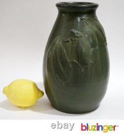 Vintage Ephraim Faience Pottery FIRST BAT VASE Matte Green Arts & Crafts