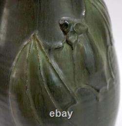 Vintage Ephraim Faience Pottery FIRST BAT VASE Matte Green Arts & Crafts